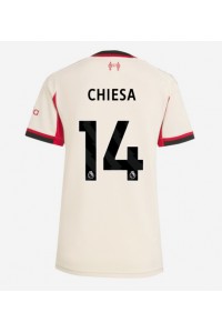 Liverpool Federico Chiesa #14 Voetbaltruitje Uit tenue Dames 2025-26 Korte Mouw